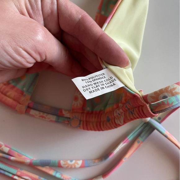 Jack’s Swim Bikini Top Pastel Checkered Suns - Picture 5 of 6